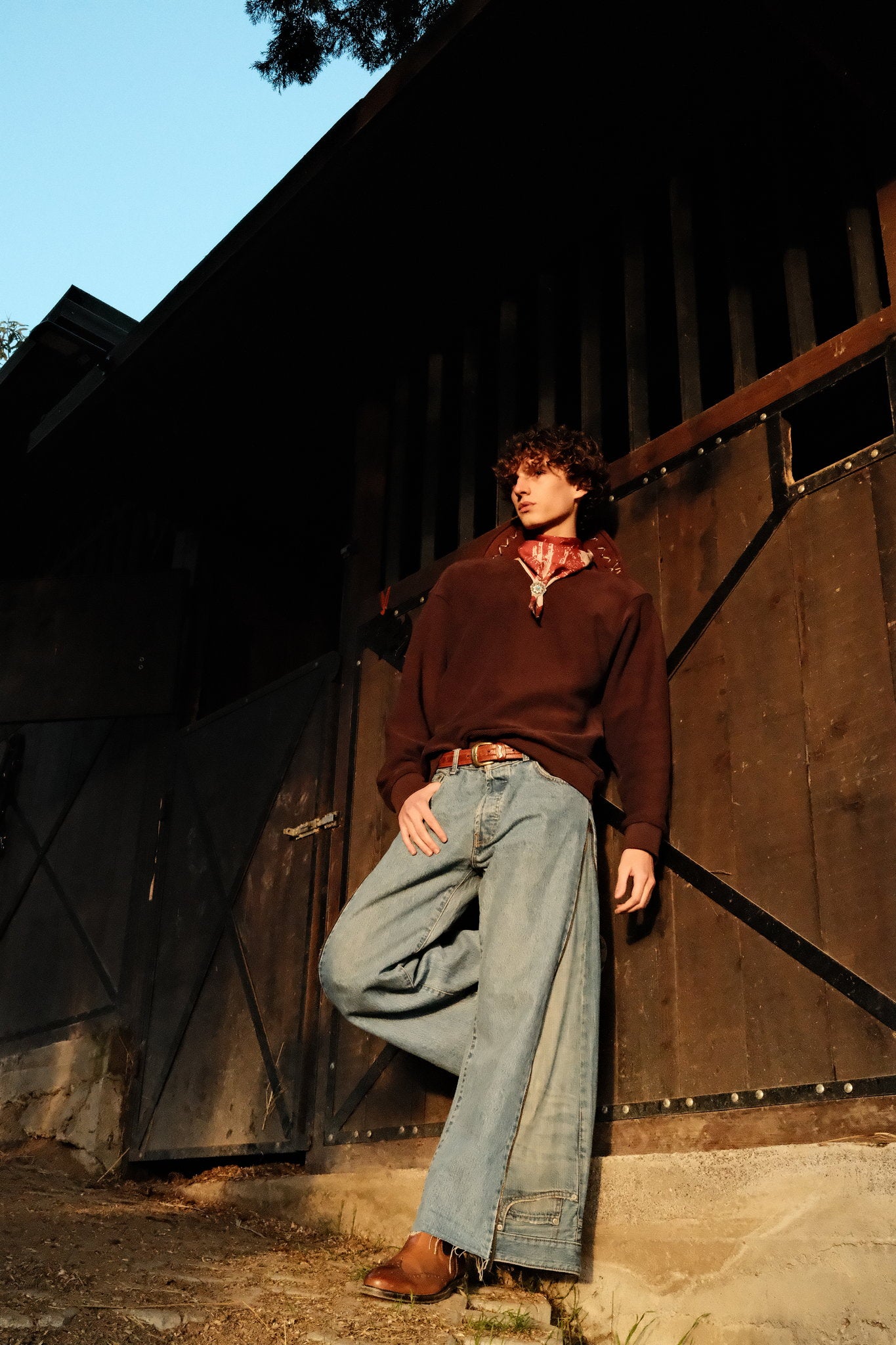 Zipped Upside Down Jeans Bottom