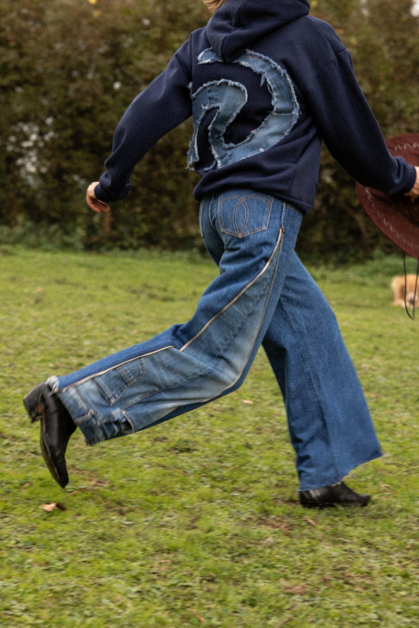 Zipped Upside Down Jeans Full