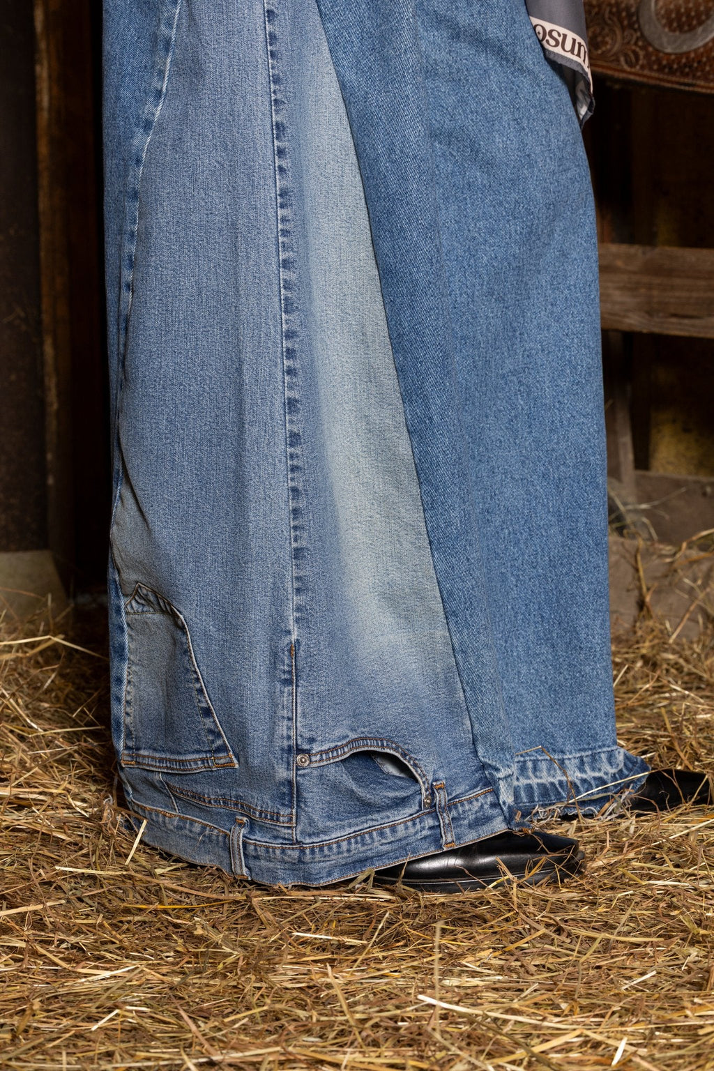 Upside Down Jeans - Custom Upcycled