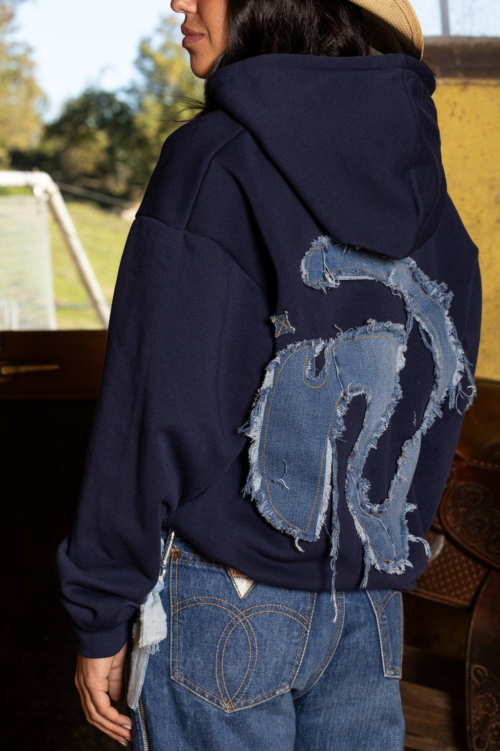 Patch Hoodie Navy