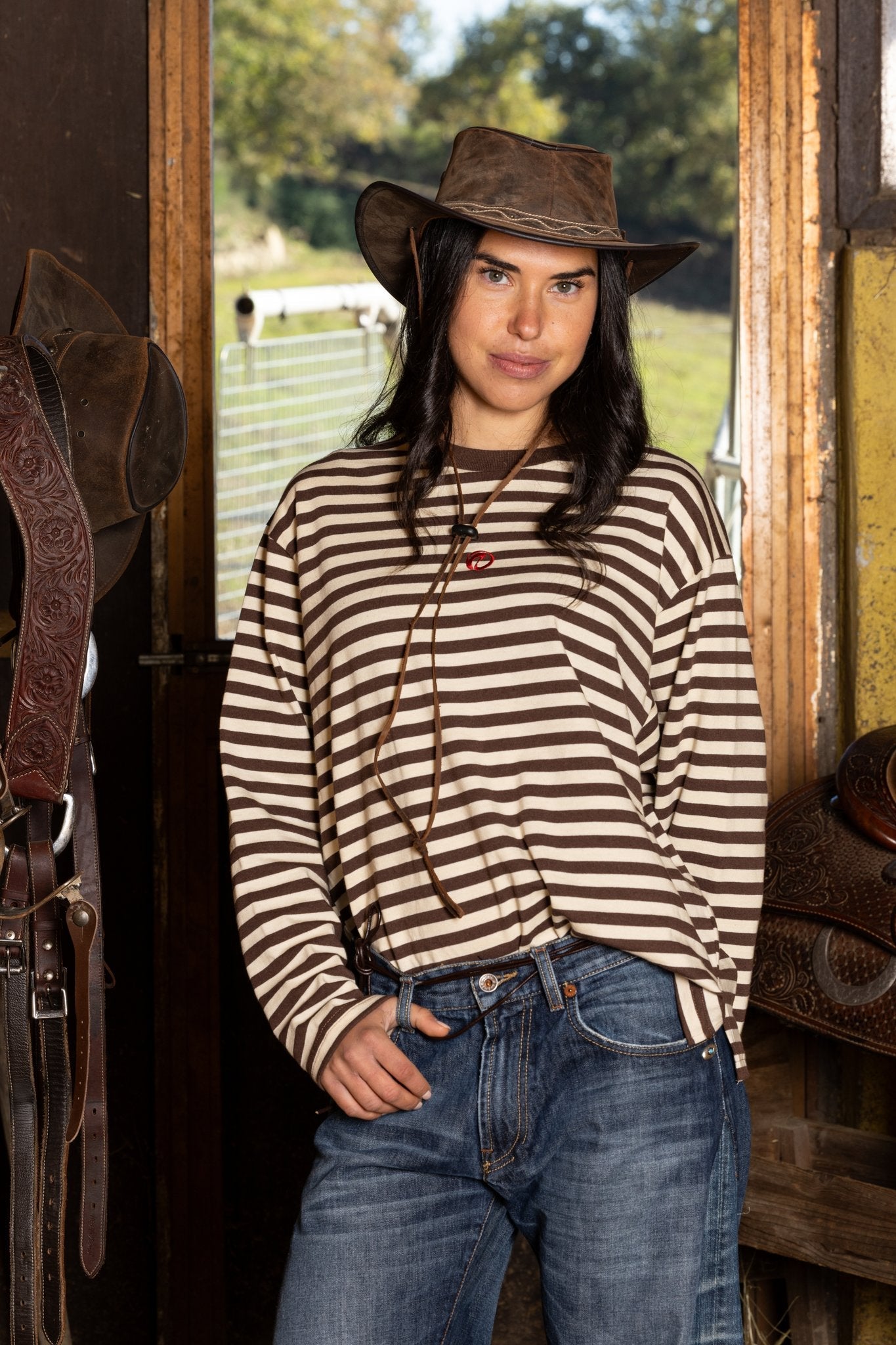 Striped Longsleeve Tee Choco