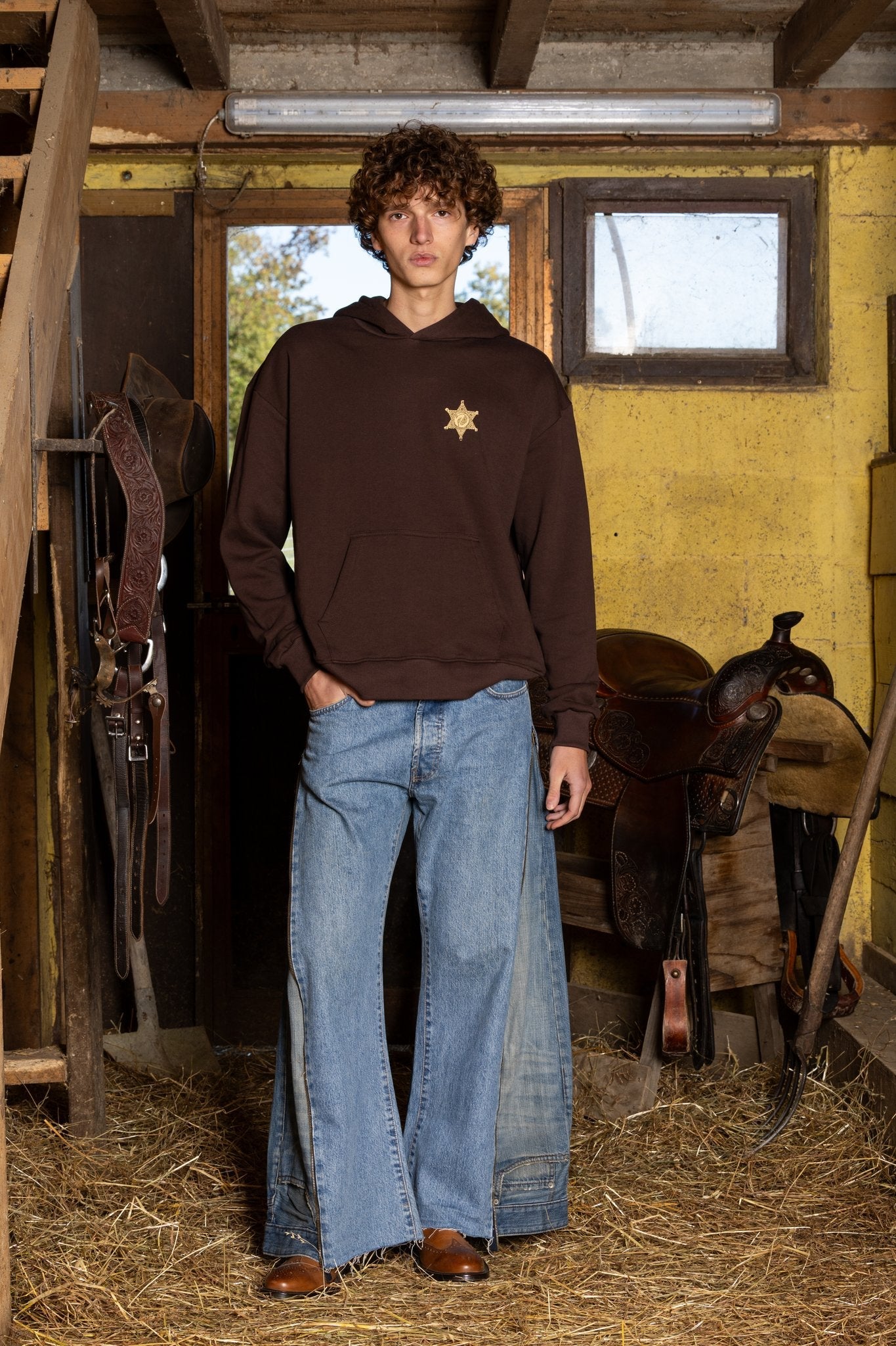 Zipped Upside Down Jeans Bottom