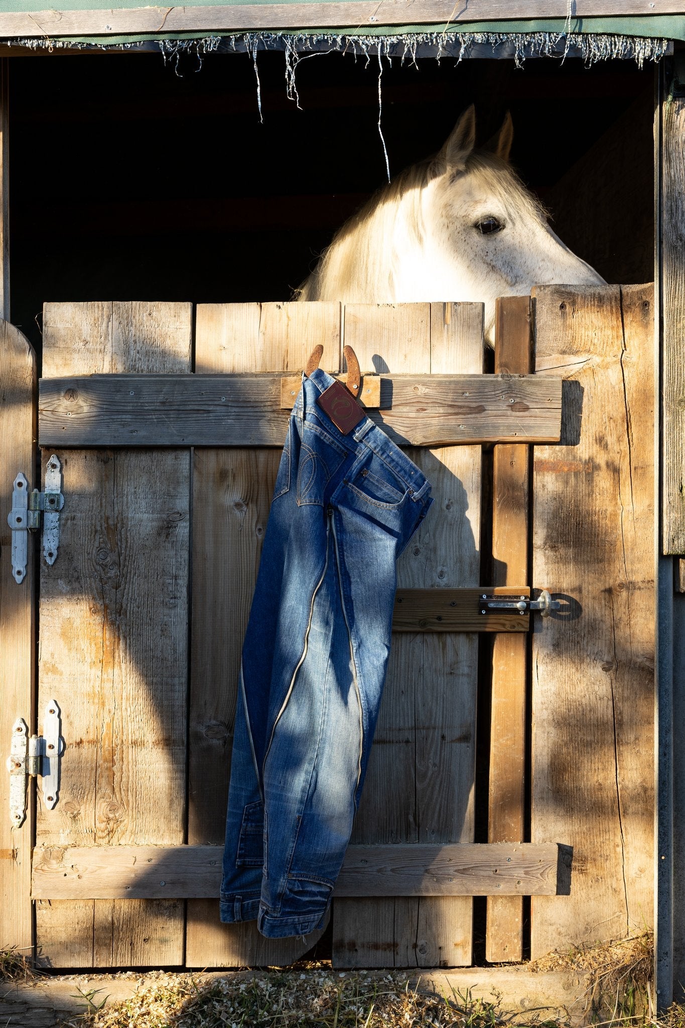 Zipped Upside Down Jeans - Custom Upcycled