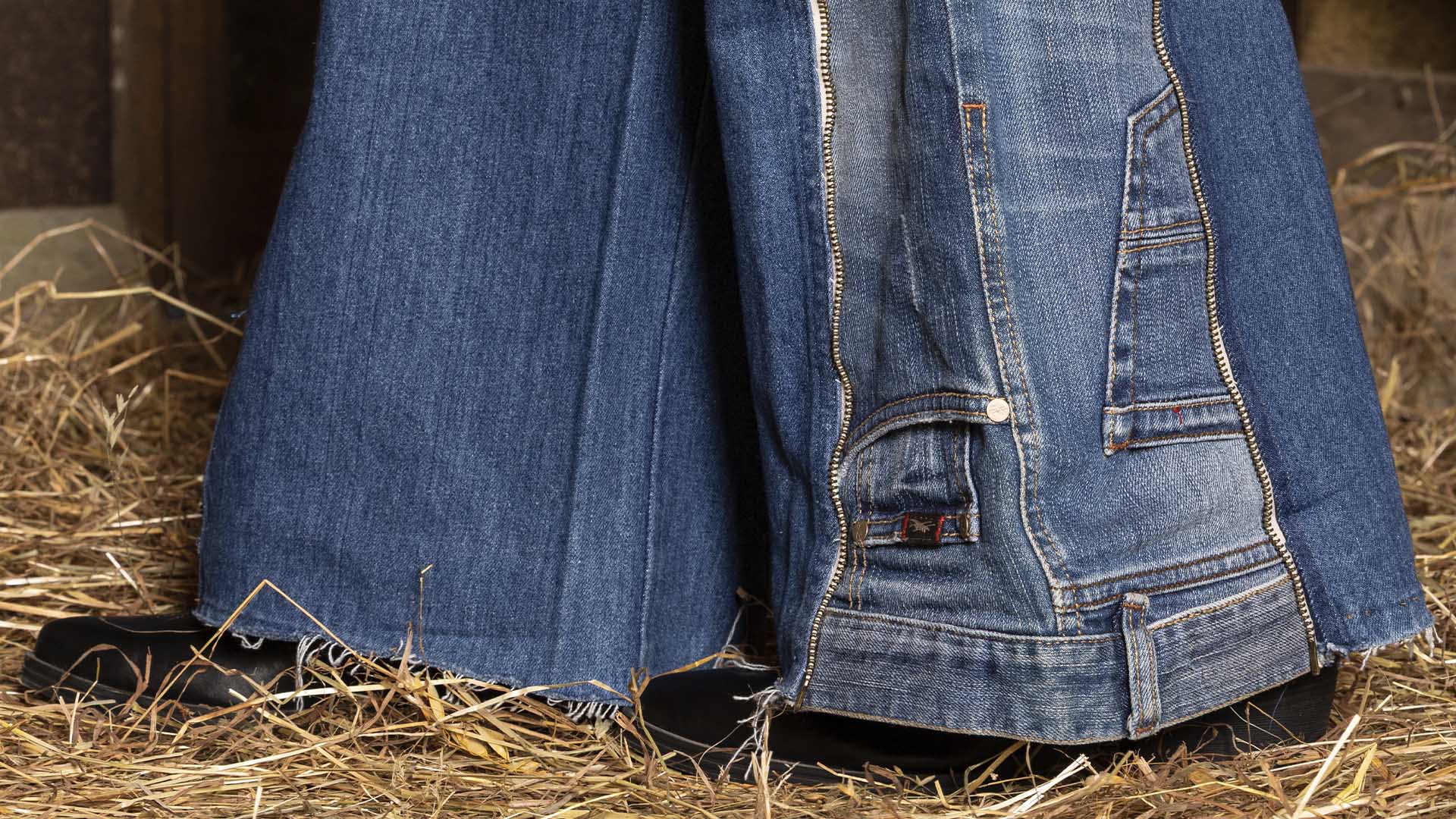 Zipped Upside Down Jeans Full